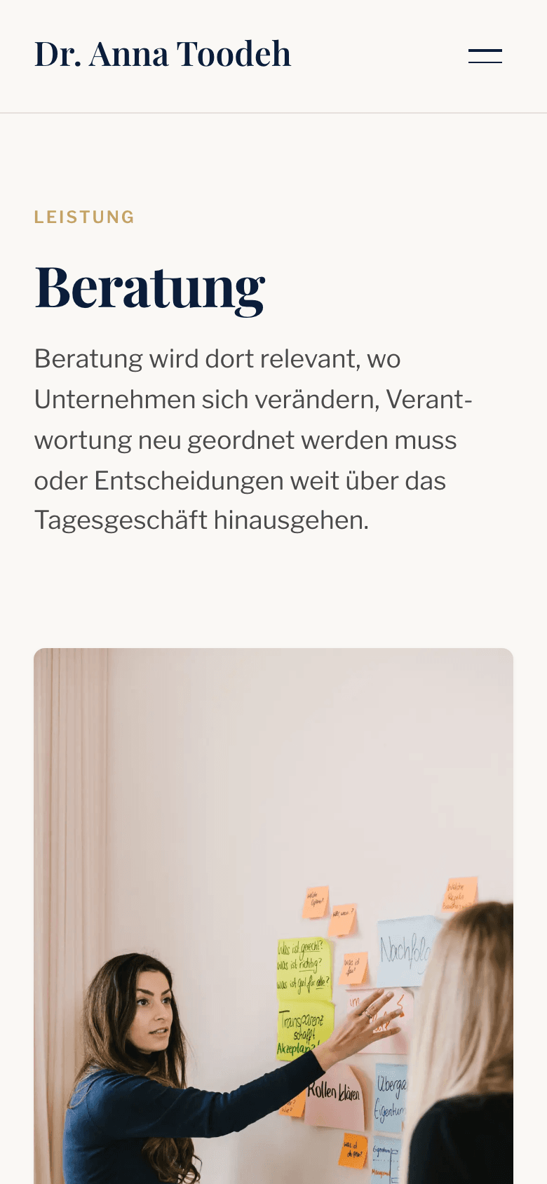Dr. Anna Toodeh – Beratung Mobile