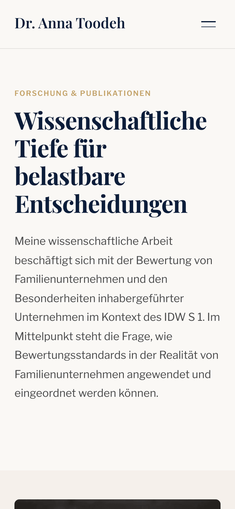 Dr. Anna Toodeh – Forschung Mobile