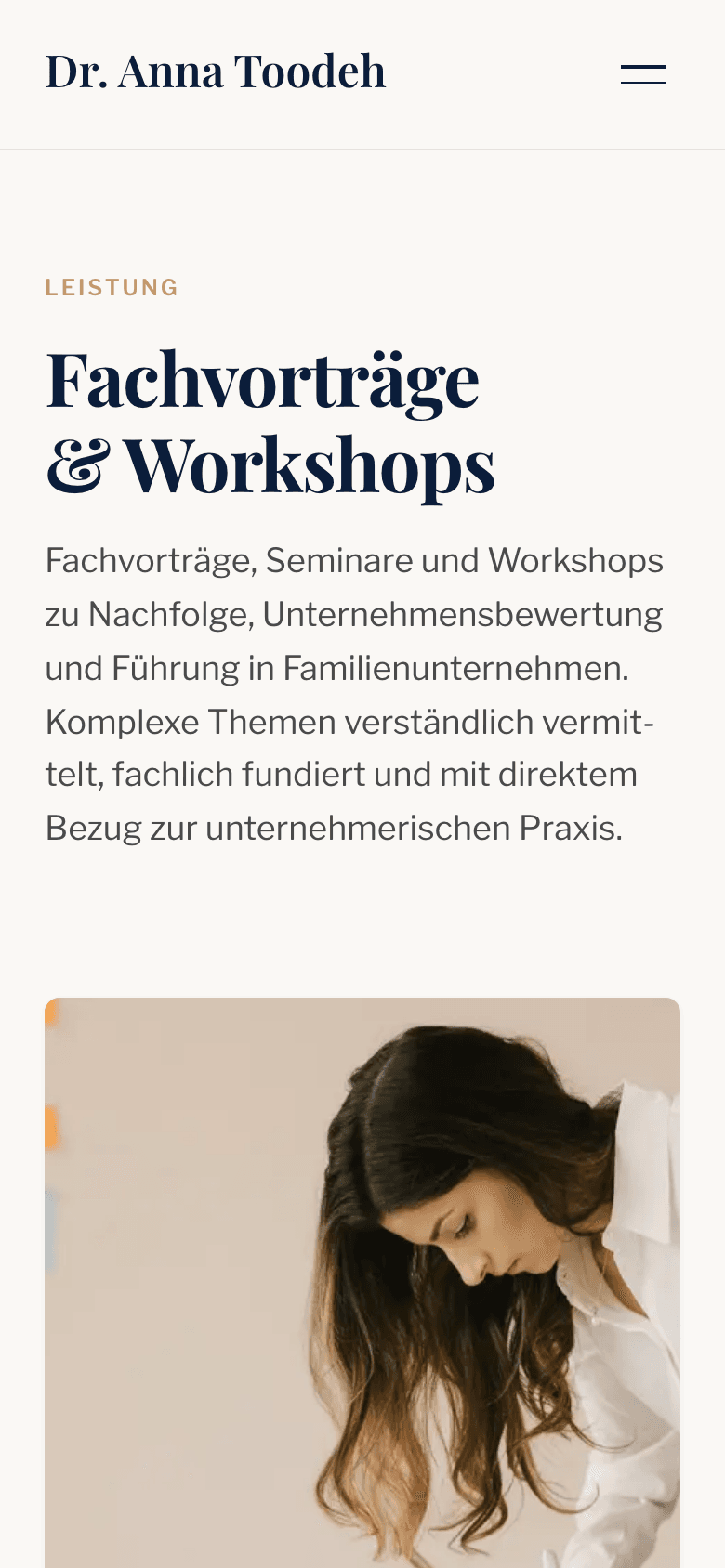 Dr. Anna Toodeh – Fachvorträge Mobile