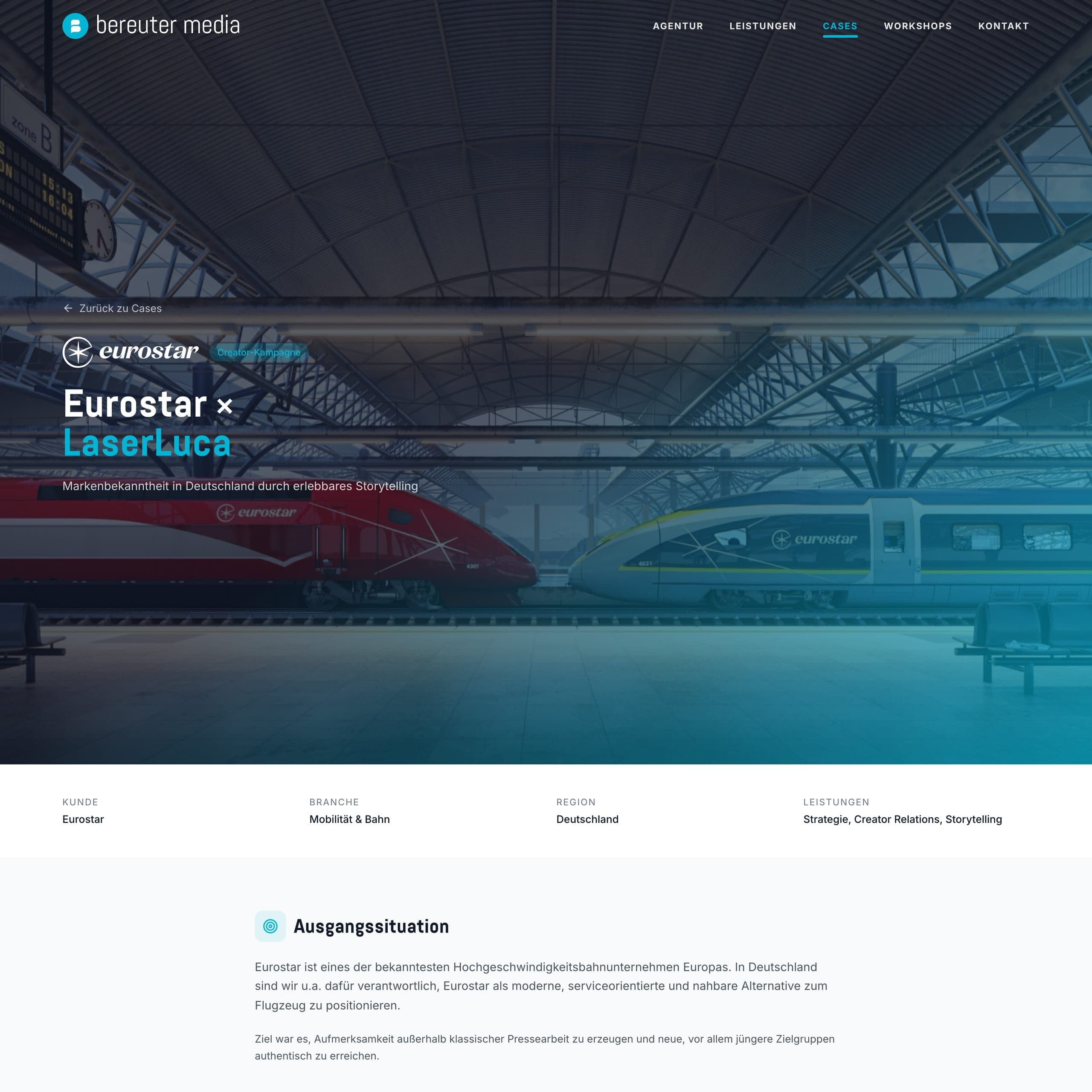 Bereuter Media – Case: Eurostar Desktop