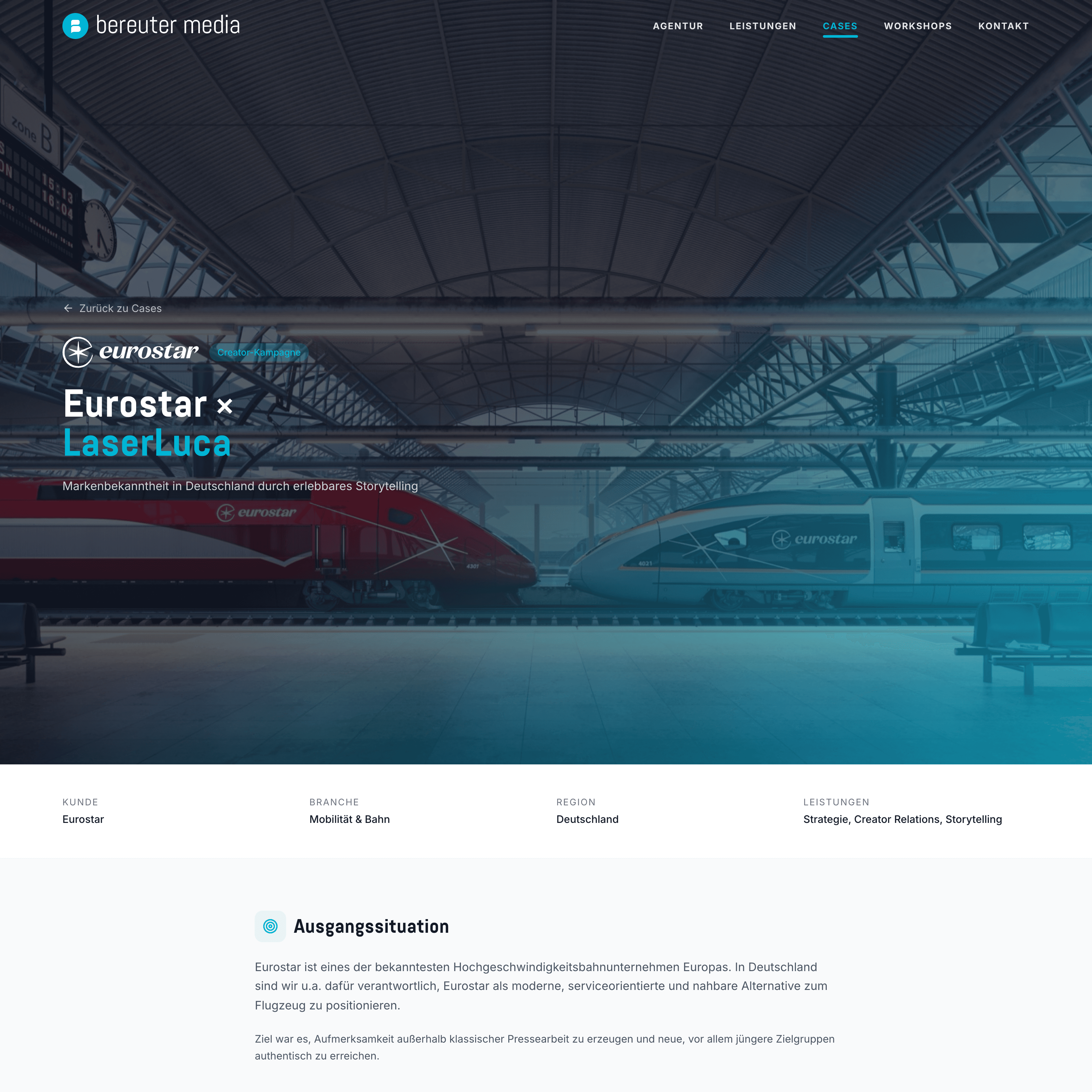 Bereuter Media – Case: Eurostar