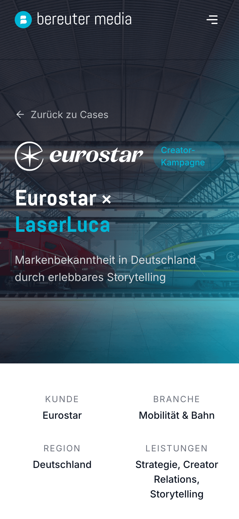 Bereuter Media – Case: Eurostar