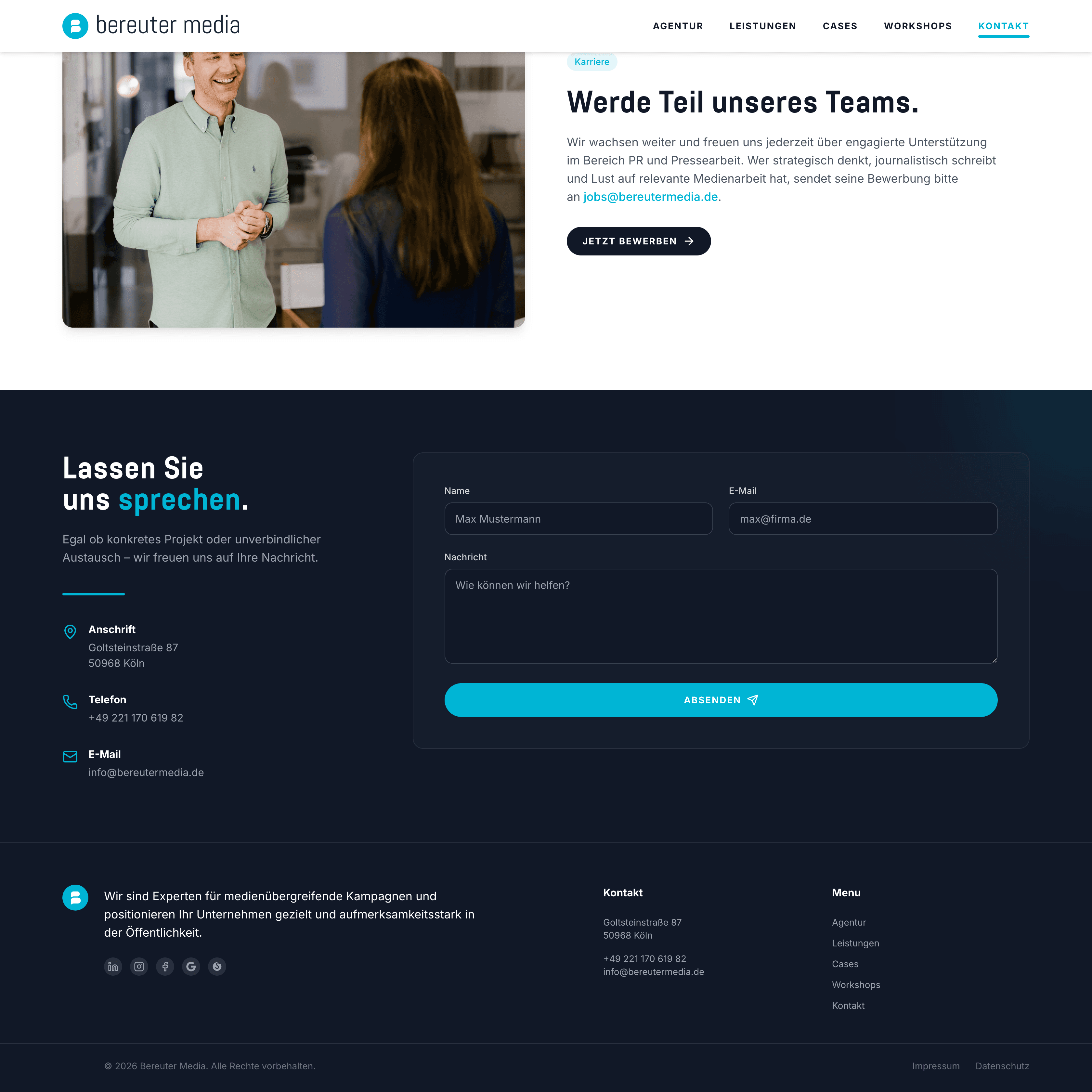 Bereuter Media – Kontakt Desktop