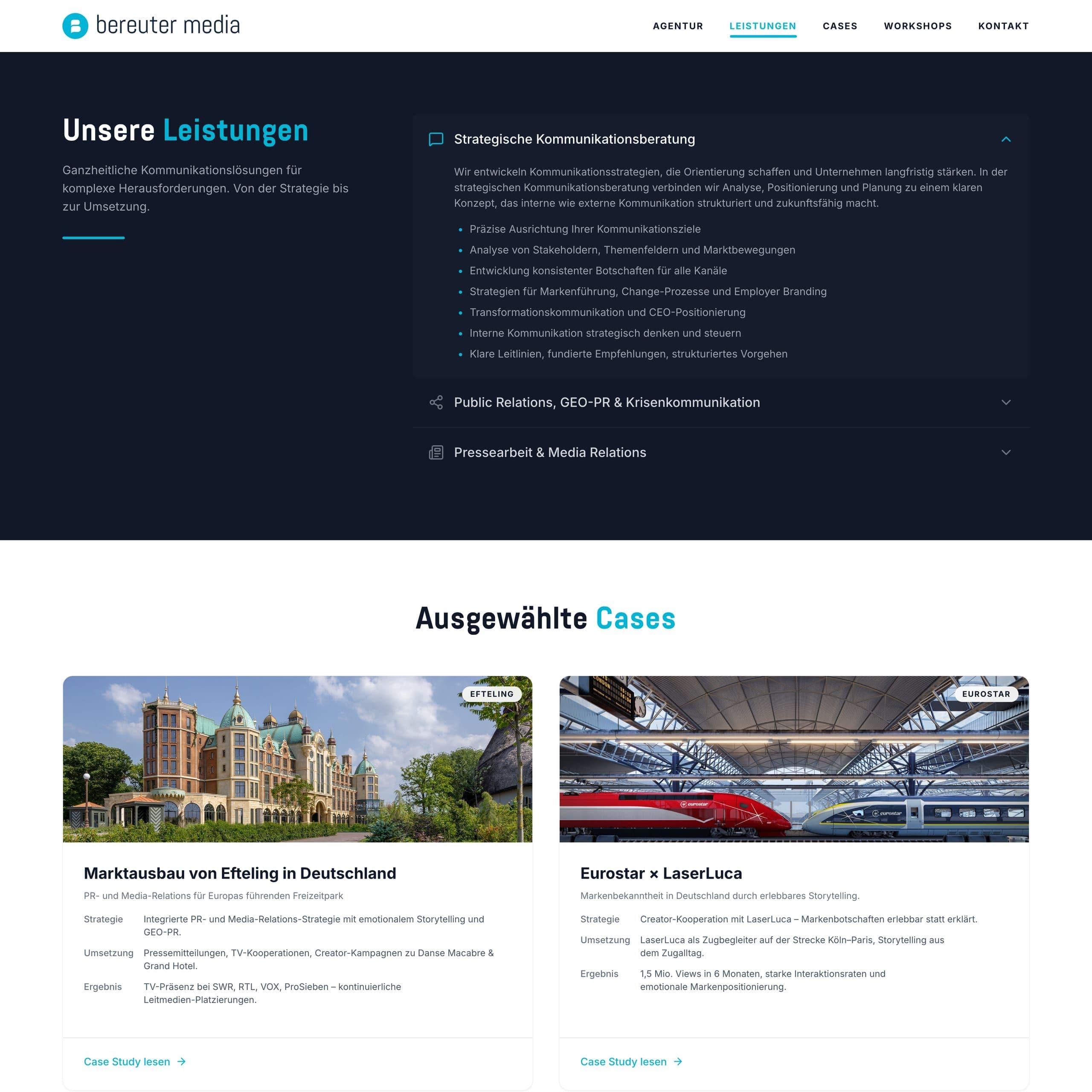 Bereuter Media – Leistungen Desktop