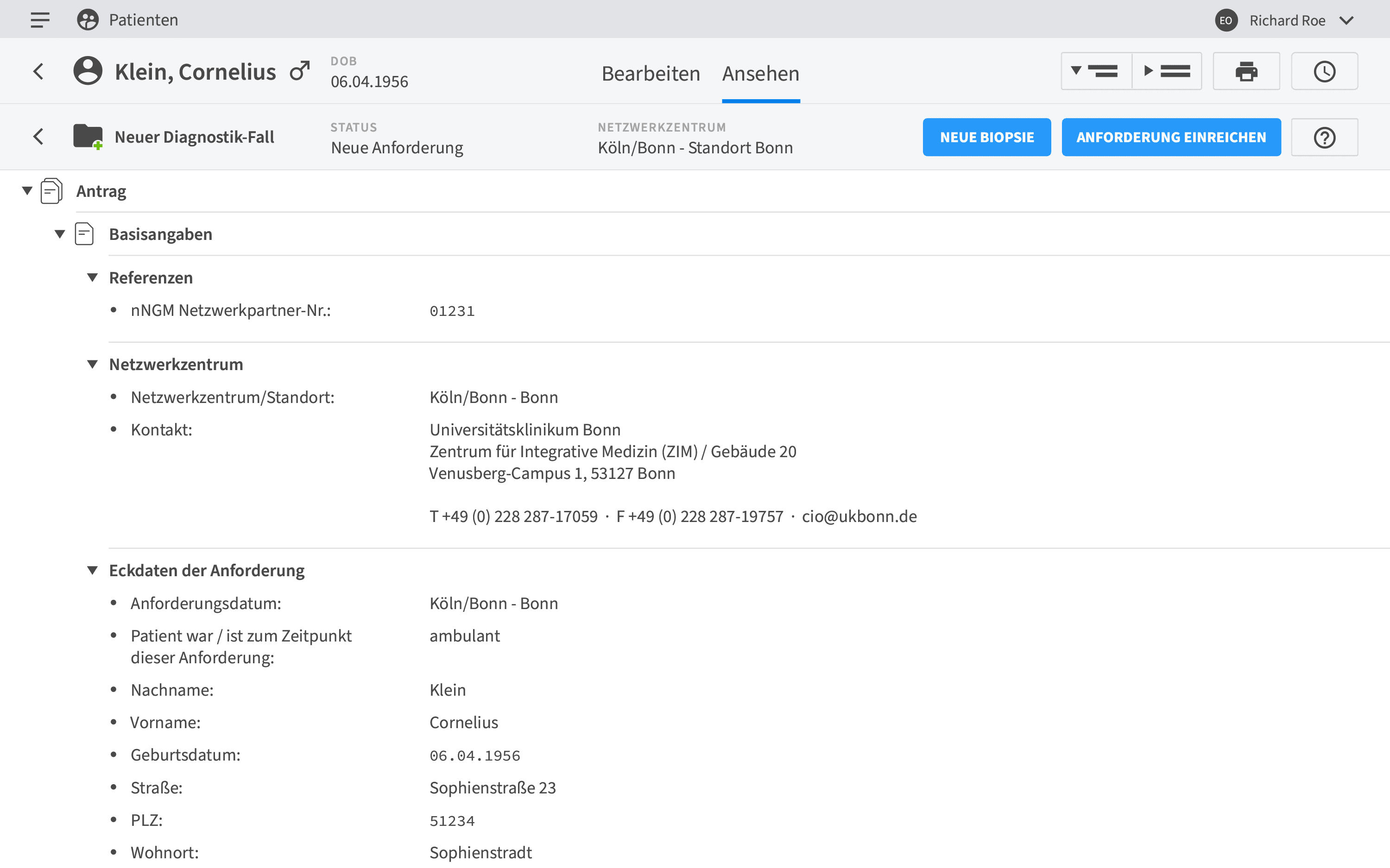 Clinical Documentation System – Vorschau