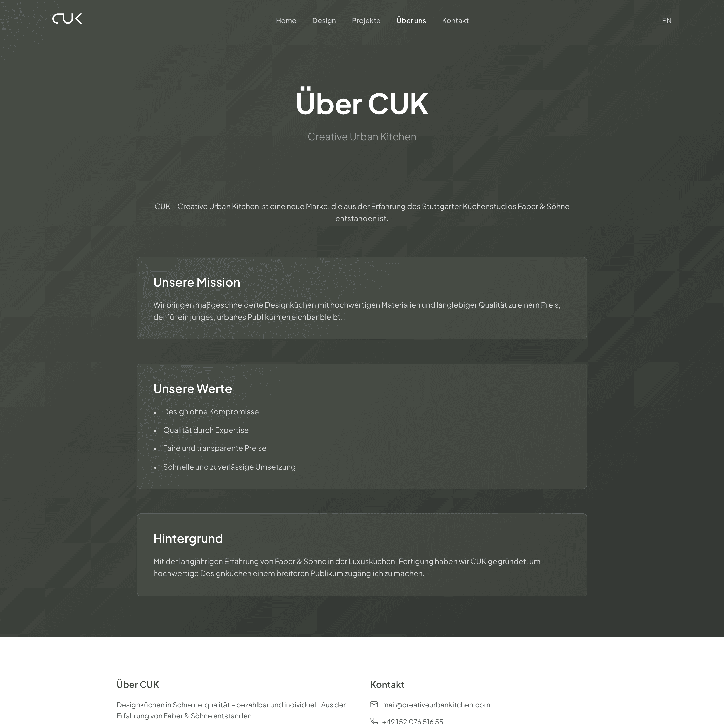 Creative Urban Kitchen – Über uns Desktop