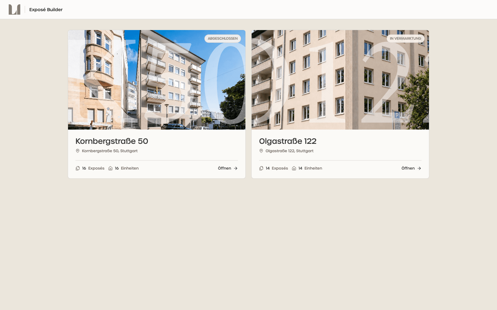 Exposé Builder für Loock Immobilien – Objektübersicht