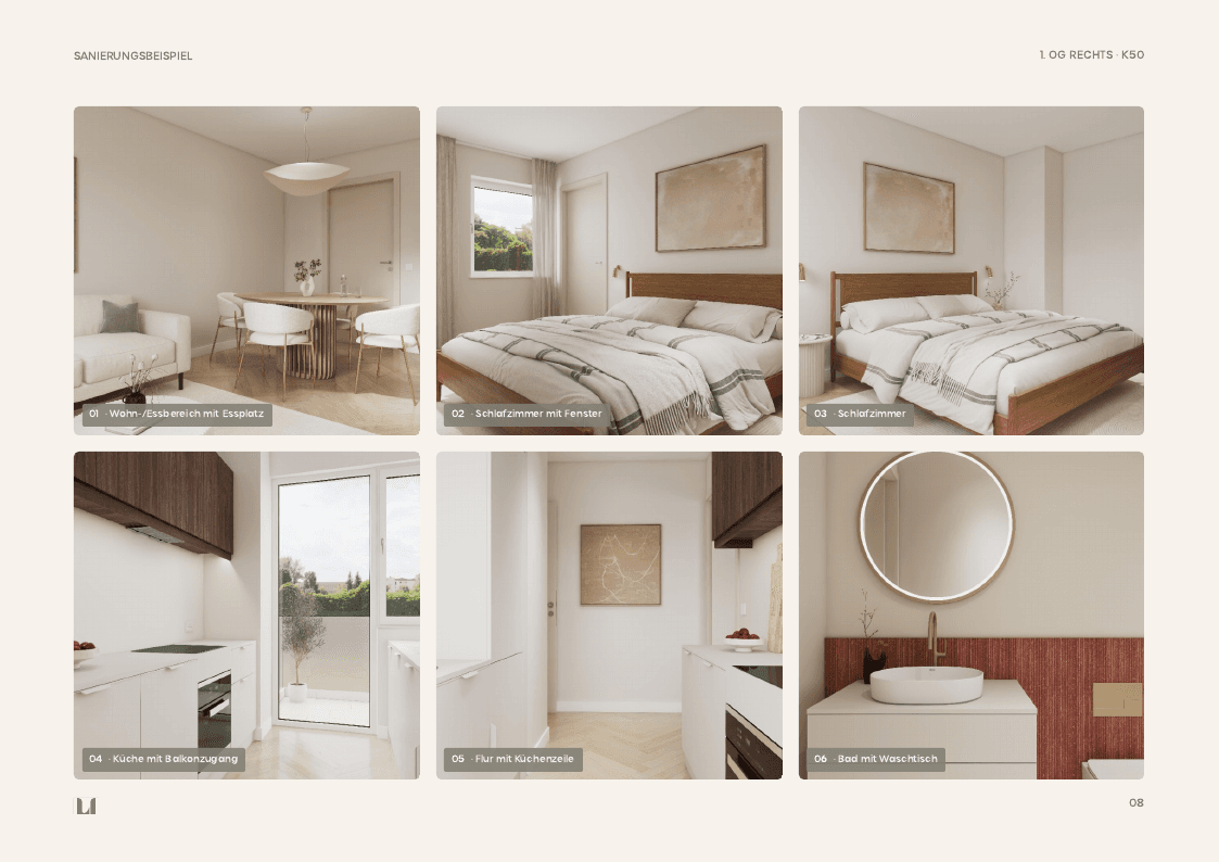 Exposé Builder für Loock Immobilien – PDF-Exposé – Sanierungsvisualisierungen