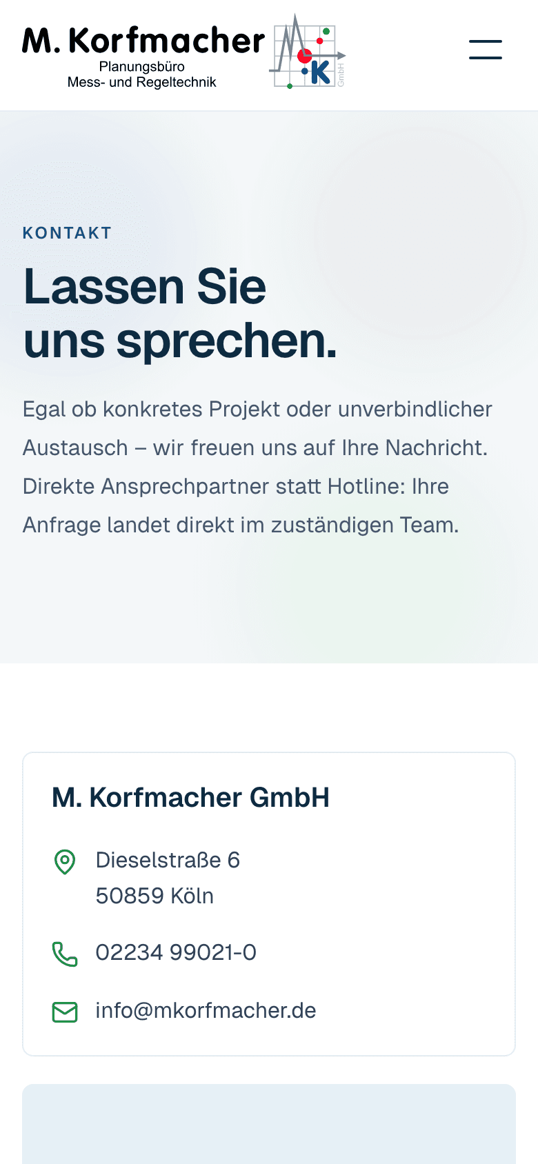 M. Korfmacher GmbH – Kontakt