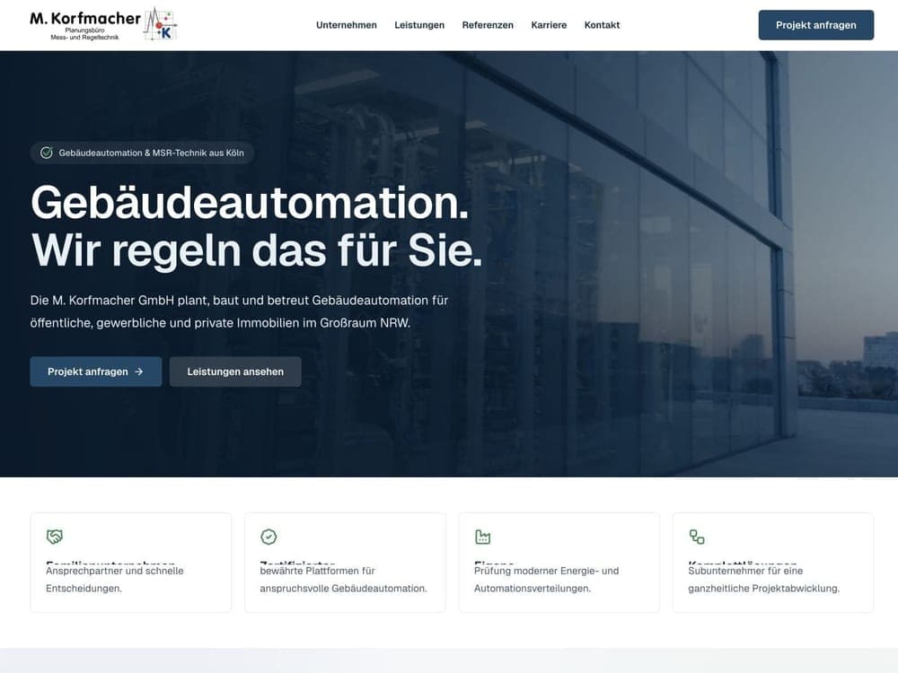 M. Korfmacher GmbH – Home Desktop