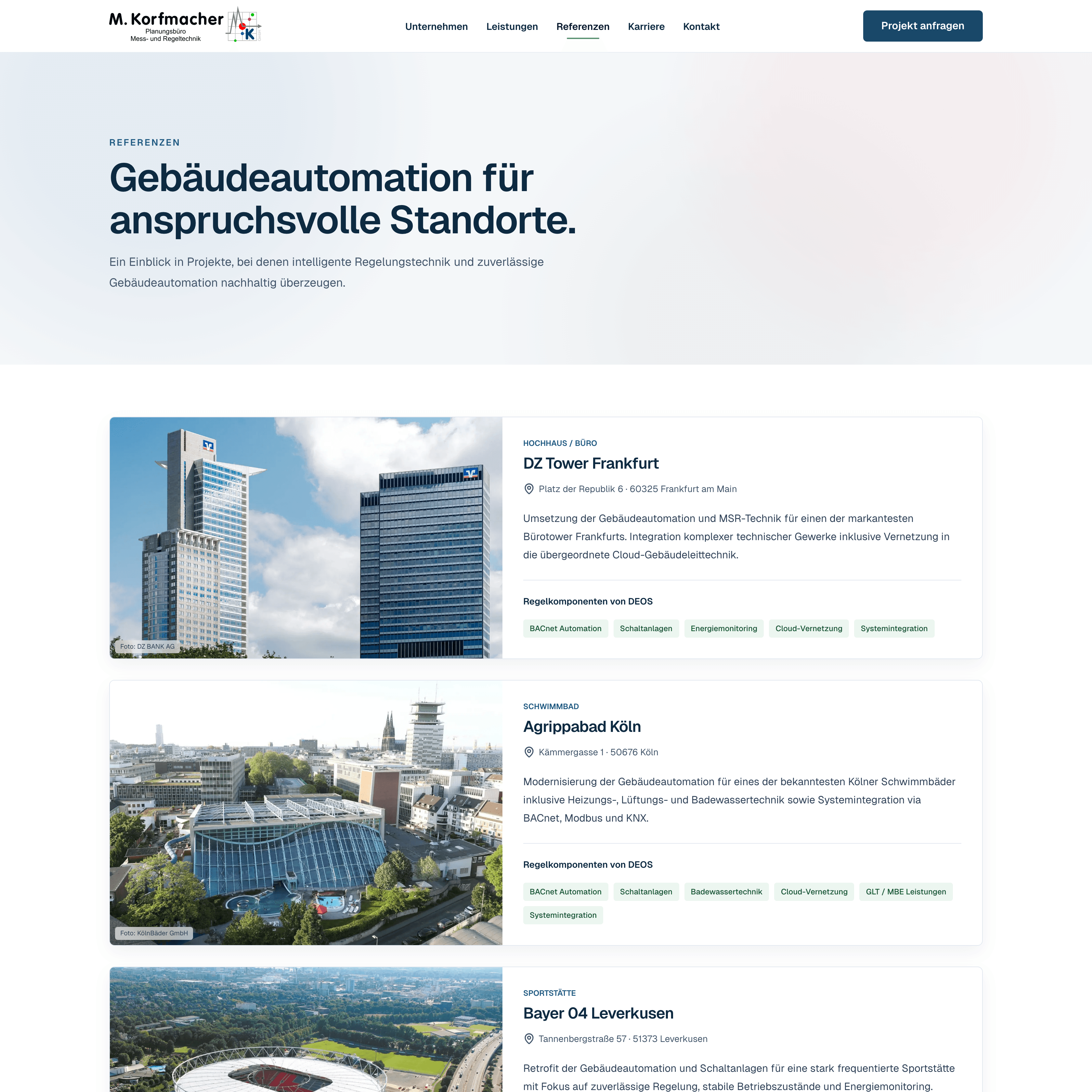 M. Korfmacher GmbH – Referenzen