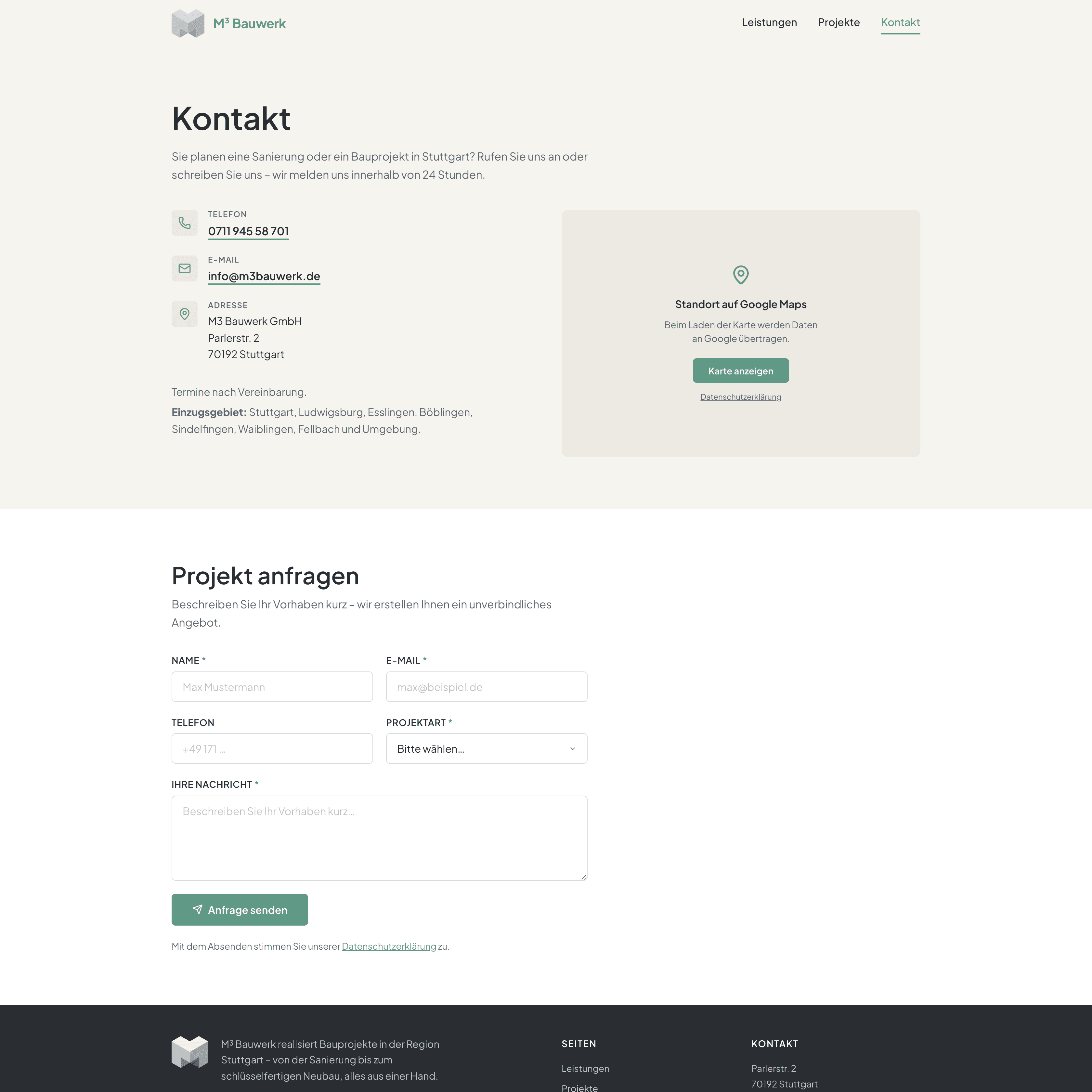 M³ Bauwerk – Kontakt