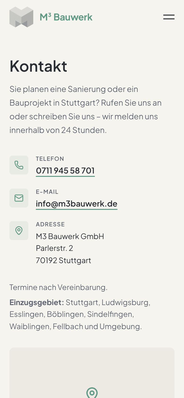 M³ Bauwerk – Kontakt