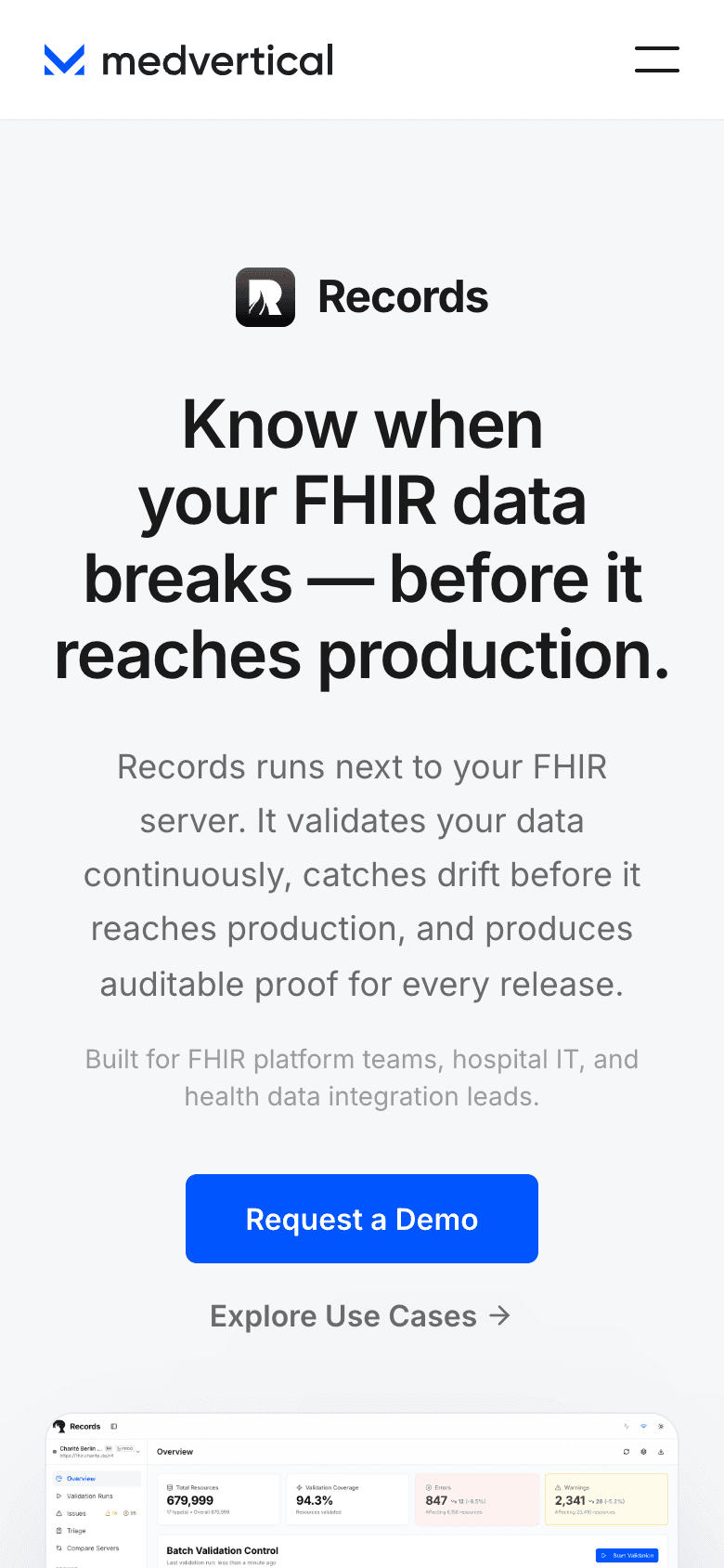 MedVertical – Startseite