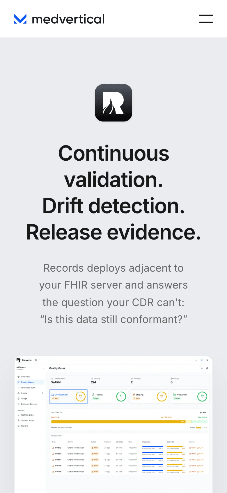 MedVertical – Records Mobile