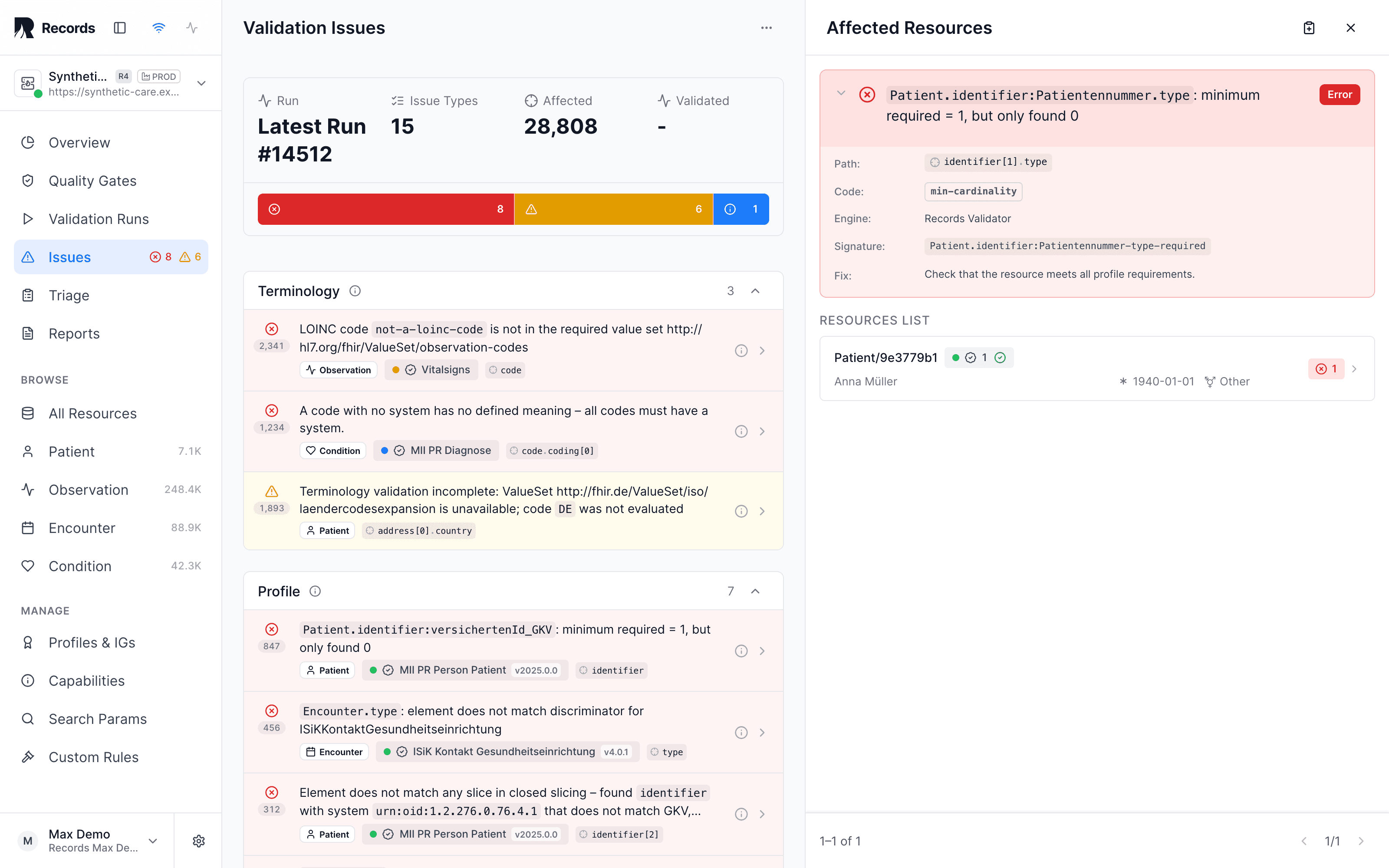 Records – Issue-Analyse